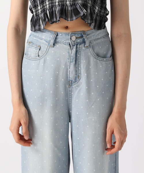 FOREVER 21（フォーエバー トゥエンティーワン）の「【2025SS】ドット柄デニムパンツ（デニムパンツ・レディース・ブルー/ブラック・SMALL/MEDIUM）」の21枚目の写真