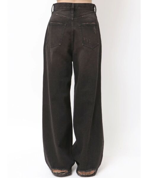 EMODA（エモダ）の「ダブルハイクラッシュジーンズ（デニムパンツ・レディース・ライトブルー/ブラック・SMALL/MEDIUM）」の12枚目の写真