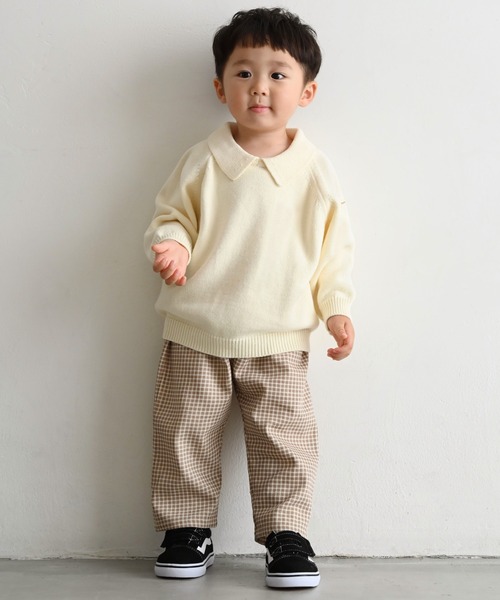 PUPPAPUPO(プッパプーポ)の「衿付き セーター ニット(ニット/セーター・キッズ・チャコール/アイボリー/モカ・90/100/80/110)」の21枚目の写真