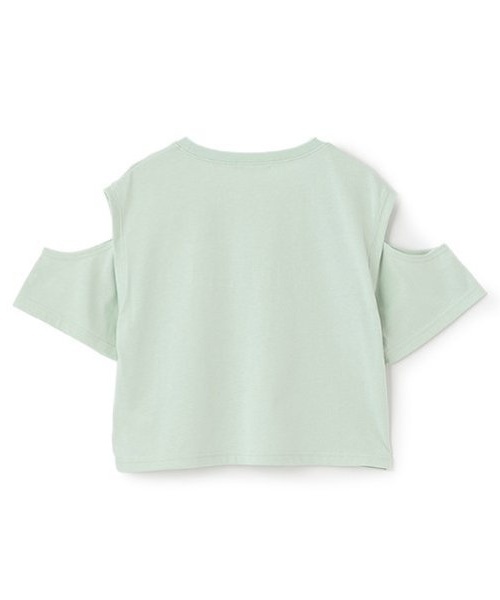 アナトリエ♡カットソー ライトグリーン セール】【接触冷感/ひんやり】肩あきTシャツ（Tシャツ/カットソー