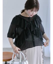 SM2 - トムトム★新品★ehka sopo★バンドカラータック⁺ゆったりブラウス トップス｜ehka sopo（エヘカソポ）公式通販