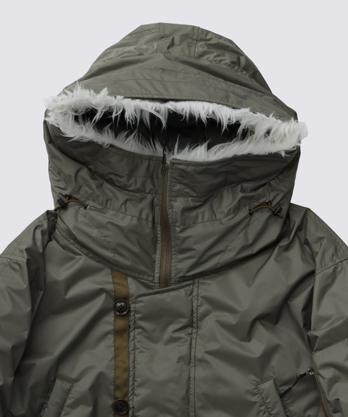 FIDELITY（フィデリティ）の「[FIDELITY X NANGA] 3LAYER DOWN / N-3Bフライトジャケット（ダウンジャケット/コート・メンズ・オリーブ/ブラック・MEDIUM/LARGE）」の14枚目の写真