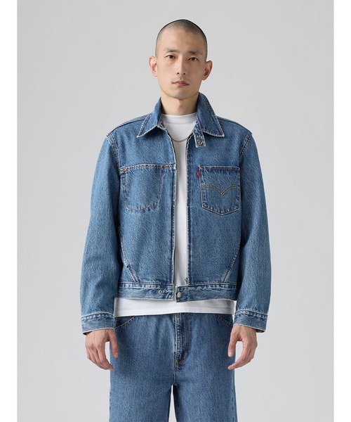 美品　levi's コットンツイル　トラッカージャケット　44 サックスブルー セール】Levi's/リーバイス TWISTED トラッカージャケット（デニム