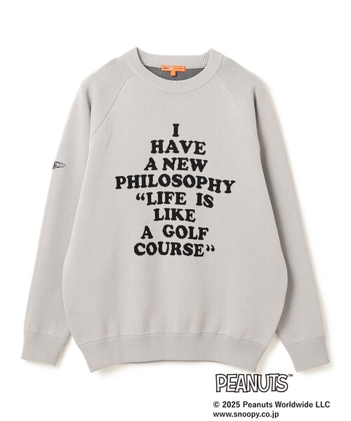 BEAMS GOLF(ビームスゴルフ)の「〈MEN〉PEANUTS チャーリー・ブラウン プルオーバーニット(ニット/セーター・メンズ・ネイビー/グレー/イエロー系その他5・M/L/XL/S)」の4枚目の写真