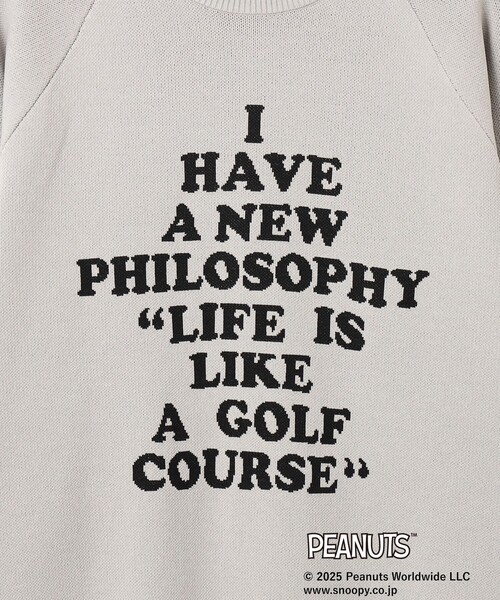 BEAMS GOLF(ビームスゴルフ)の「〈MEN〉PEANUTS チャーリー・ブラウン プルオーバーニット(ニット/セーター・メンズ・ネイビー/グレー/イエロー系その他5・M/L/XL/S)」の5枚目の写真