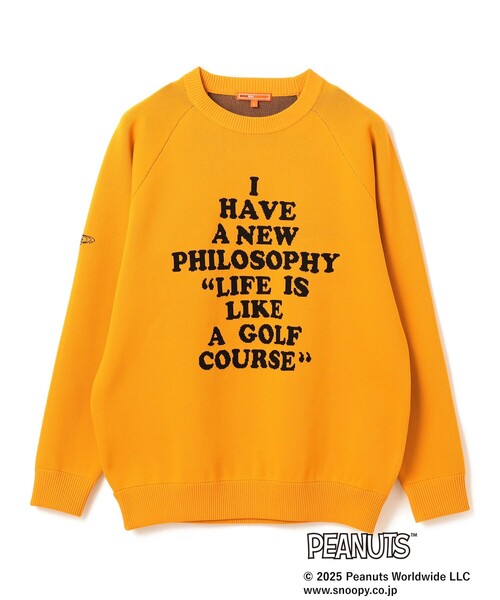 BEAMS GOLF(ビームスゴルフ)の「〈MEN〉PEANUTS チャーリー・ブラウン プルオーバーニット(ニット/セーター・メンズ・ネイビー/グレー/イエロー系その他5・M/L/XL/S)」の10枚目の写真
