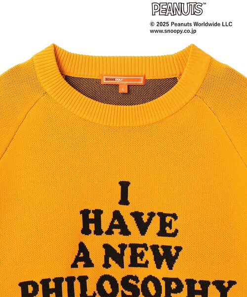 BEAMS GOLF(ビームスゴルフ)の「〈MEN〉PEANUTS チャーリー・ブラウン プルオーバーニット(ニット/セーター・メンズ・ネイビー/グレー/イエロー系その他5・M/L/XL/S)」の11枚目の写真