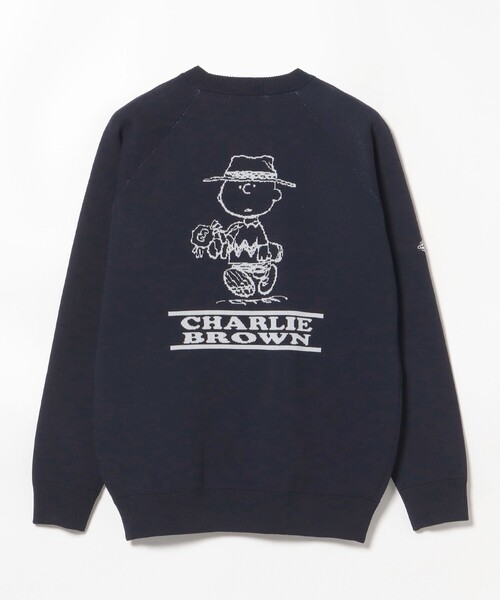 セール】〈MEN〉PEANUTS チャーリー・ブラウン プルオーバーニット