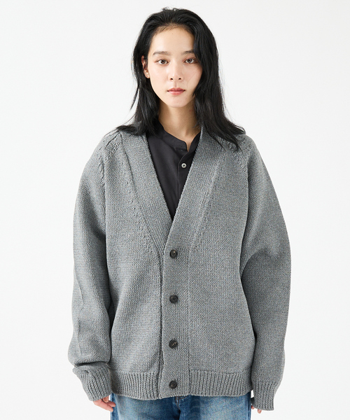 FORTUNA HOMME(フォルトゥナオム)の「【FORTUNA/フォルトゥナ】ECOTEC-Knit /オーバーサイズ カーディガン /ユニセックス【WEB限定】(ニット/セーター・メンズ・ライトグレー/ブラック/ライトベージュ・L/M)」の7枚目の写真