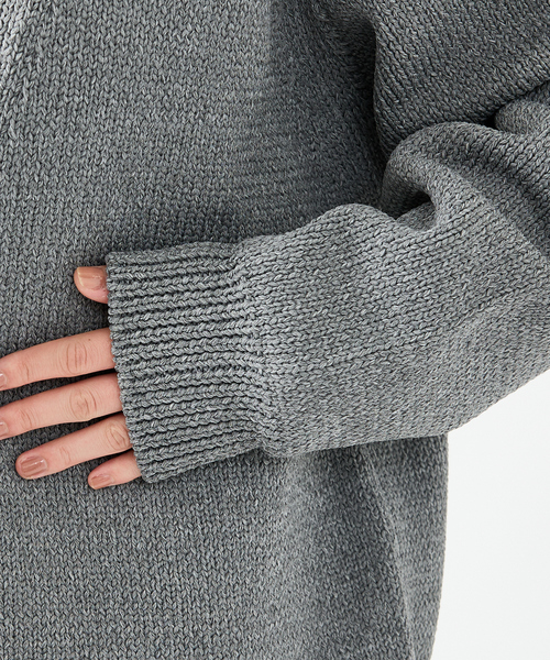 FORTUNA HOMME(フォルトゥナオム)の「【FORTUNA/フォルトゥナ】ECOTEC-Knit /オーバーサイズ カーディガン /ユニセックス【WEB限定】(ニット/セーター・メンズ・ライトグレー/ブラック/ライトベージュ・L/M)」の11枚目の写真