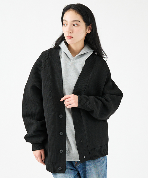 FORTUNA HOMME(フォルトゥナオム)の「【FORTUNA/フォルトゥナ】ECOTEC-Knit /オーバーサイズ カーディガン /ユニセックス【WEB限定】(ニット/セーター・メンズ・ライトグレー/ブラック/ライトベージュ・L/M)」の17枚目の写真