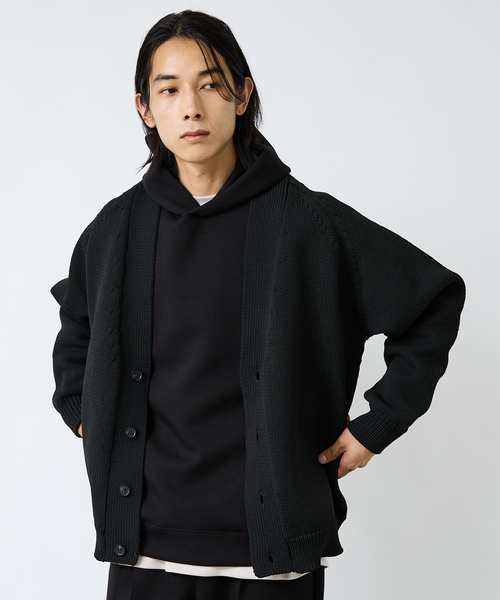 FORTUNA HOMME(フォルトゥナオム)の「【FORTUNA/フォルトゥナ】ECOTEC-Knit /オーバーサイズ カーディガン /ユニセックス【WEB限定】(ニット/セーター・メンズ・ライトグレー/ブラック/ライトベージュ・L/M)」の21枚目の写真
