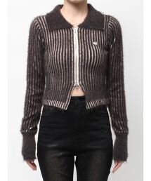 EMODA | シャギープレーティングジップトップス(ニット/セーター)