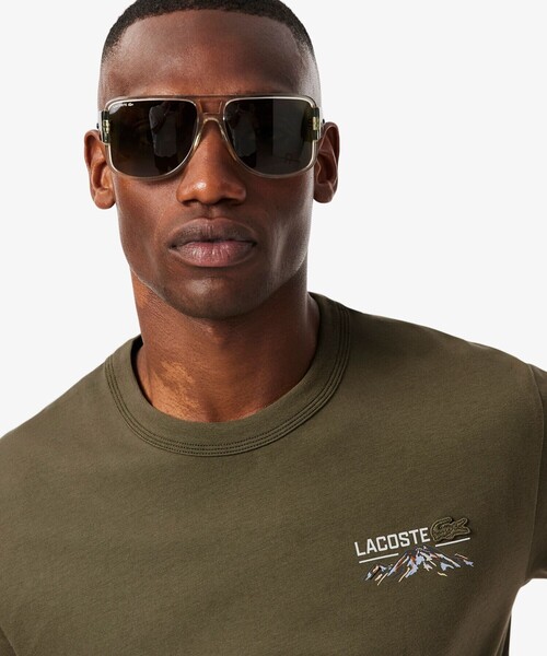 LACOSTE(ラコステ)の「シャンタコバックプリントTシャツ(Tシャツ/カットソー・メンズ・オリーブ/ホワイト・2/3/4/5)」の10枚目の写真
