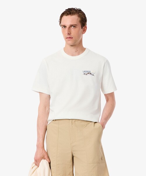 LACOSTE(ラコステ)の「シャンタコバックプリントTシャツ(Tシャツ/カットソー・メンズ・オリーブ/ホワイト・2/3/4/5)」の3枚目の写真
