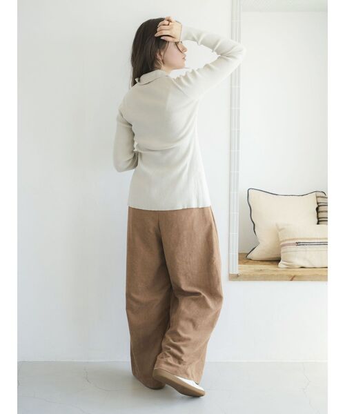 Ungrid（アングリッド）の「ピーチ起毛ラフパンツ（その他パンツ・レディース・チャコールグレー/ダークブラウン/アイボリー・FREE）」の7枚目の写真