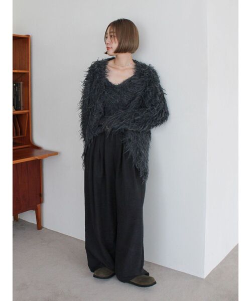 Ungrid（アングリッド）の「ピーチ起毛ラフパンツ（その他パンツ・レディース・チャコールグレー/ダークブラウン/アイボリー・FREE）」の10枚目の写真