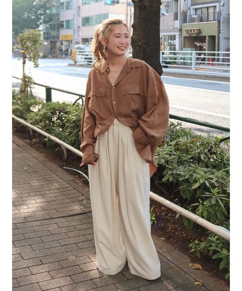 Ungrid（アングリッド）の「ピーチ起毛ラフパンツ（その他パンツ・レディース・チャコールグレー/ダークブラウン/アイボリー・FREE）」の19枚目の写真