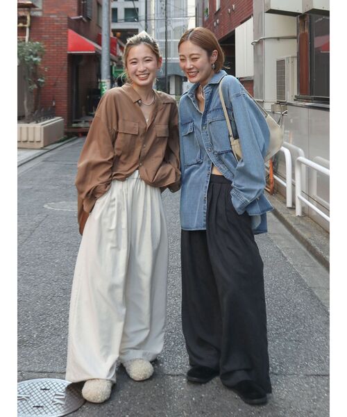 Ungrid（アングリッド）の「ピーチ起毛ラフパンツ（その他パンツ・レディース・チャコールグレー/ダークブラウン/アイボリー・FREE）」の22枚目の写真