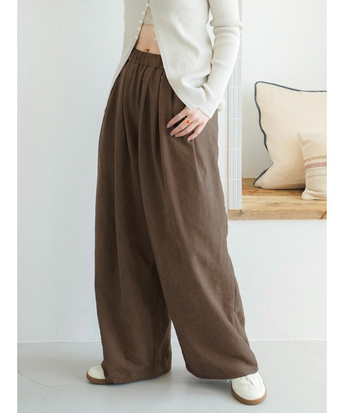 Ungrid（アングリッド）の「ピーチ起毛ラフパンツ（その他パンツ・レディース・チャコールグレー/ダークブラウン/アイボリー・FREE）」の3枚目の写真