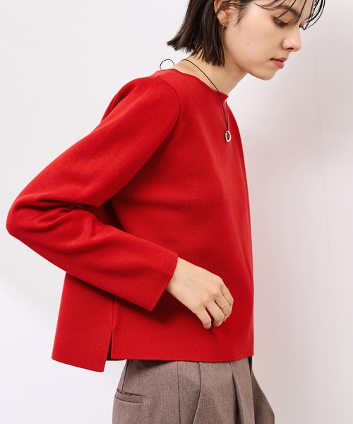 ROPE' PICNIC(ロペピクニック)の「【洗濯機OK】ミラノリブニットプルオーバー(ニット/セーター・レディース・ホワイト系その他5/キナリ/グリーン/ブラック/レッド・M/L)」の13枚目の写真
