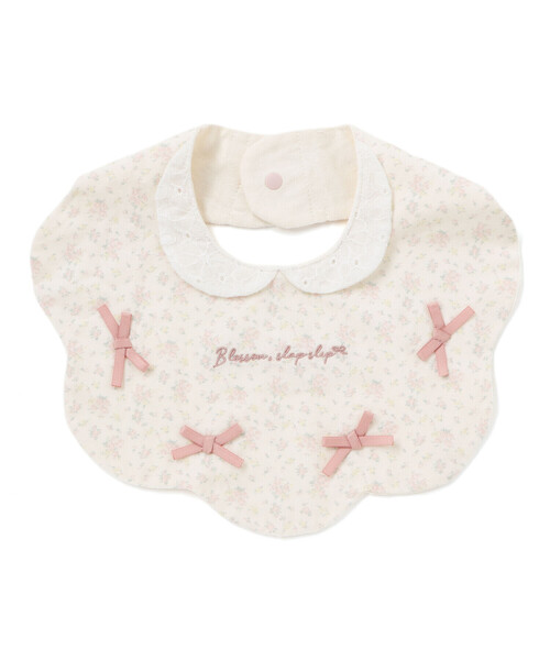 SLAP SLIP BABY（スラップスリップベビー）の「【お揃い】もくもくスカラップリボンがいっぱいレース襟スタイベビー（スタイ/よだれかけ・キッズ・ピンク系その他/ホワイト系その他2・FREE）」の6枚目の写真