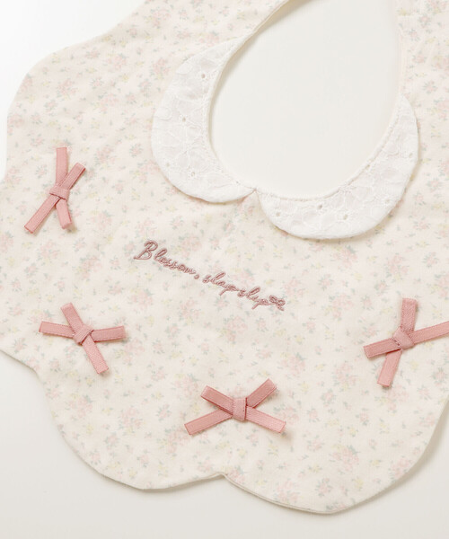 SLAP SLIP BABY（スラップスリップベビー）の「【お揃い】もくもくスカラップリボンがいっぱいレース襟スタイベビー（スタイ/よだれかけ・キッズ・ピンク系その他/ホワイト系その他2・FREE）」の9枚目の写真