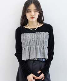 RAGEBLUE | レースビスチェドッキングベロアプルオーバー(Tシャツ/カットソー)