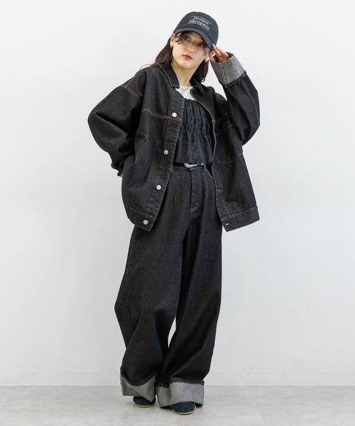 RAGEBLUE（レイジブルー）の「レースビスチェドッキングベロアプルオーバー（Tシャツ/カットソー・レディース・ホワイト×ブラック/ブラック×グレー・FREE）」の3枚目の写真