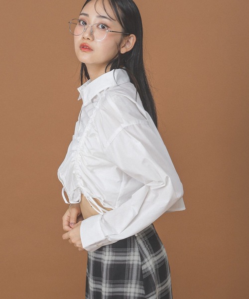 3.3 Field Trip （3.3フィールドトリップ）の「3.3 Field Trip／シャーリング長袖シャツ（シャツ/ブラウス・レディース・その他1/オフホワイト/サックスブルー・FREE）」の22枚目の写真