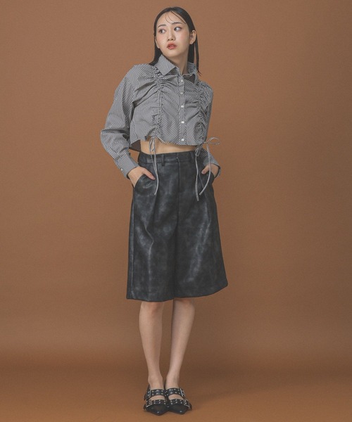 3.3 Field Trip （3.3フィールドトリップ）の「3.3 Field Trip／シャーリング長袖シャツ（シャツ/ブラウス・レディース・その他1/オフホワイト/サックスブルー・FREE）」の14枚目の写真