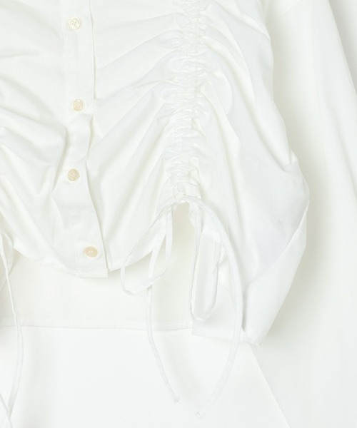 3.3 Field Trip （3.3フィールドトリップ）の「3.3 Field Trip／シャーリング長袖シャツ（シャツ/ブラウス・レディース・その他1/オフホワイト/サックスブルー・FREE）」の9枚目の写真