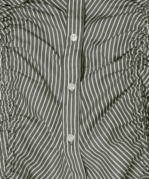 3.3 Field Trip （3.3フィールドトリップ）の「3.3 Field Trip／シャーリング長袖シャツ（シャツ/ブラウス・レディース・その他1/オフホワイト/サックスブルー・FREE）」の12枚目の写真