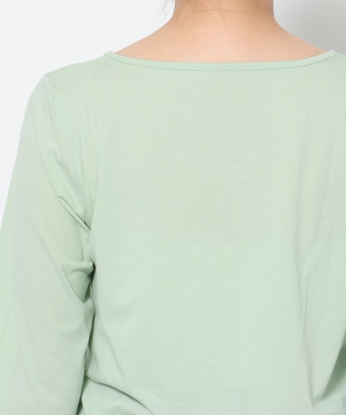 mysty woman（ミスティウーマン）の「シアーキリカエロンT 594039（Tシャツ/カットソー・レディース・ブラック/ホワイト/ライトグリーン・FREE）」の14枚目の写真