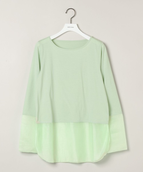 mysty woman（ミスティウーマン）の「シアーキリカエロンT 594039（Tシャツ/カットソー・レディース・ブラック/ホワイト/ライトグリーン・FREE）」の19枚目の写真