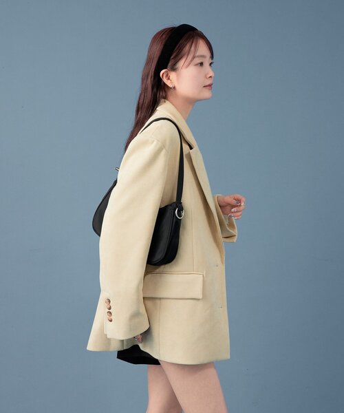 フェイクスウェードジャケット（テーラードジャケット）｜mystic