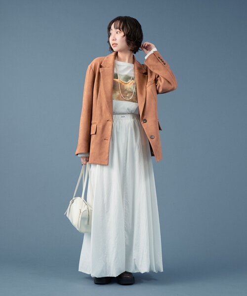 mystic(ミスティック)の「フェイクスウェードジャケット(テーラードジャケット・レディース・イエロー/キャメル/オリーブ・1/2)」の18枚目の写真