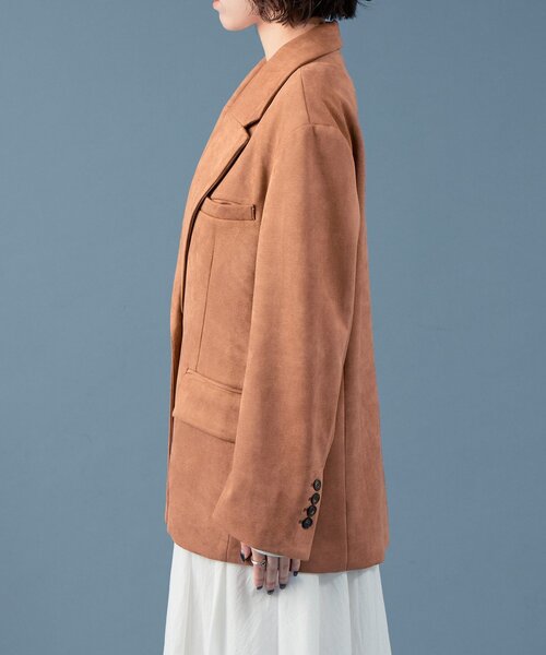 mystic(ミスティック)の「フェイクスウェードジャケット(テーラードジャケット・レディース・イエロー/キャメル/オリーブ・1/2)」の8枚目の写真