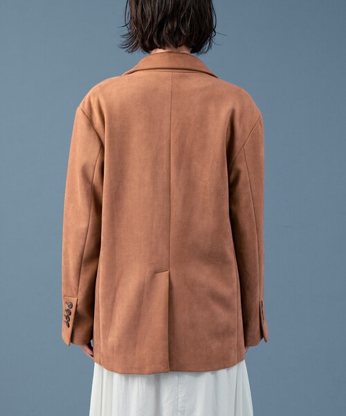 フェイクスウェードジャケット（テーラードジャケット）｜mystic
