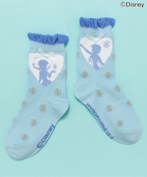 Ampersand（アンパサンド）の「【ディズニーキャラクター/FROZEN】ソックス（ソックス/靴下・キッズ・アイボリー/サックスブルー・15 /18/21）」の2枚目の写真