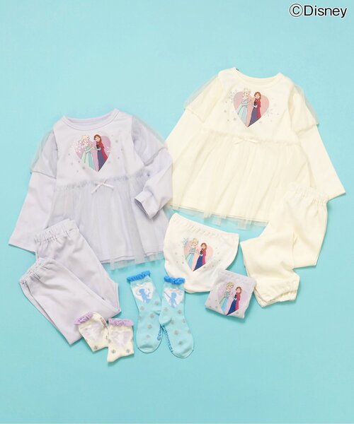 Ampersand（アンパサンド）の「【ディズニーキャラクター/FROZEN】ソックス（ソックス/靴下・キッズ・アイボリー/サックスブルー・15 /18/21）」の5枚目の写真