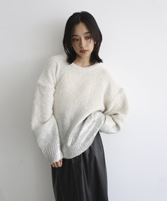 【極美品】セルフォード　CELFORD ファーライクニットアンサンブル　グレー セール】ファーライクニットアンサンブル（ニット/セーター