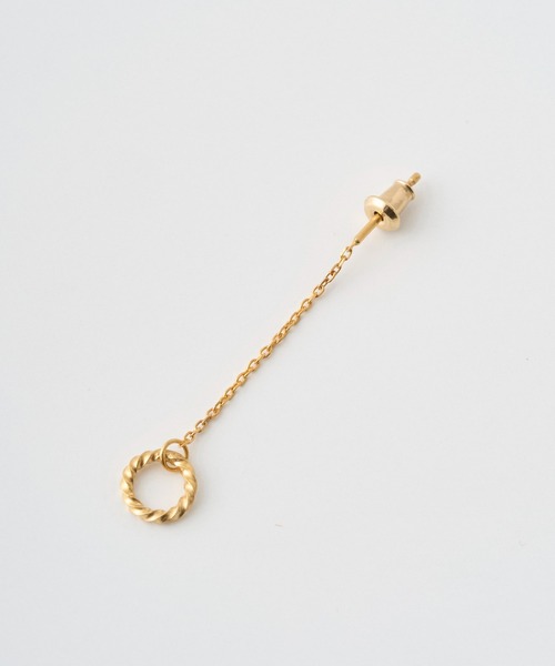 Juha(ユハ)の「PIERCE - CHAIN - GOLD(ピアス(片耳用)・メンズ・ゴールド・FREE)」の2枚目の写真