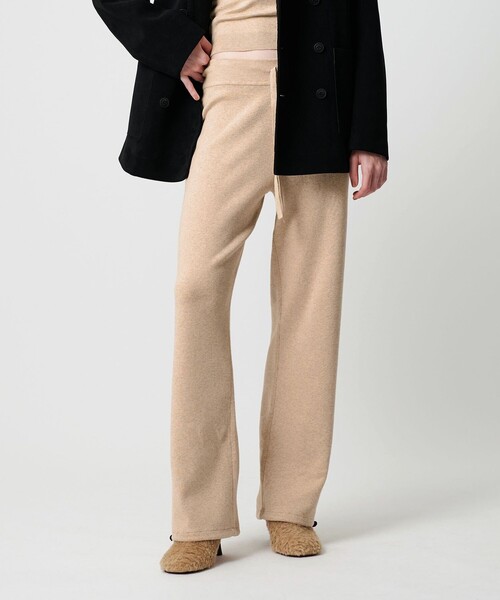 ATTISESSION（アティセッション）の「＜ATTISESSION＞ニット コード パンツ（その他パンツ・レディース・ブラック/ベージュ・36/38）」の2枚目の写真