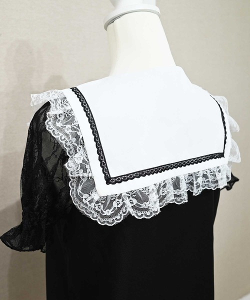 MA*RS(アメーバーマーズ)の「アーム付きクロス刺繍ブラウス(シャツ/ブラウス・レディース・ホワイト/ブラック・FREE)」の7枚目の写真
