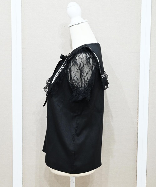 MA*RS(アメーバーマーズ)の「アーム付きクロス刺繍ブラウス(シャツ/ブラウス・レディース・ホワイト/ブラック・FREE)」の11枚目の写真