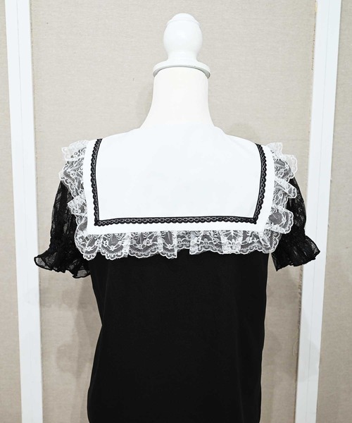 MA*RS(アメーバーマーズ)の「アーム付きクロス刺繍ブラウス(シャツ/ブラウス・レディース・ホワイト/ブラック・FREE)」の8枚目の写真