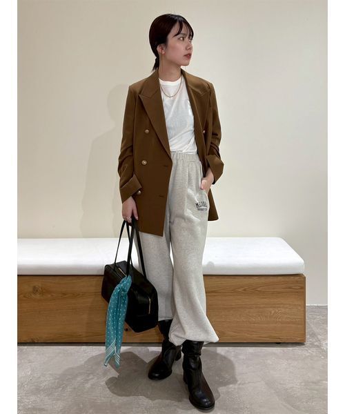 セットアップ対応】裾ドロストコットンスウェットパンツ（その他