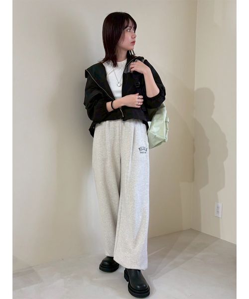 セットアップ対応】裾ドロストコットンスウェットパンツ（その他