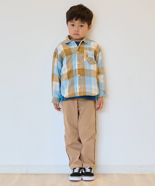 kladskap(クレードスコープ)の「ロゴ+サイドラインロング丈ペインターパンツ(その他パンツ・キッズ・ベージュ/チャコール・110cm/100cm/90cm/120cm/130cm)」の15枚目の写真